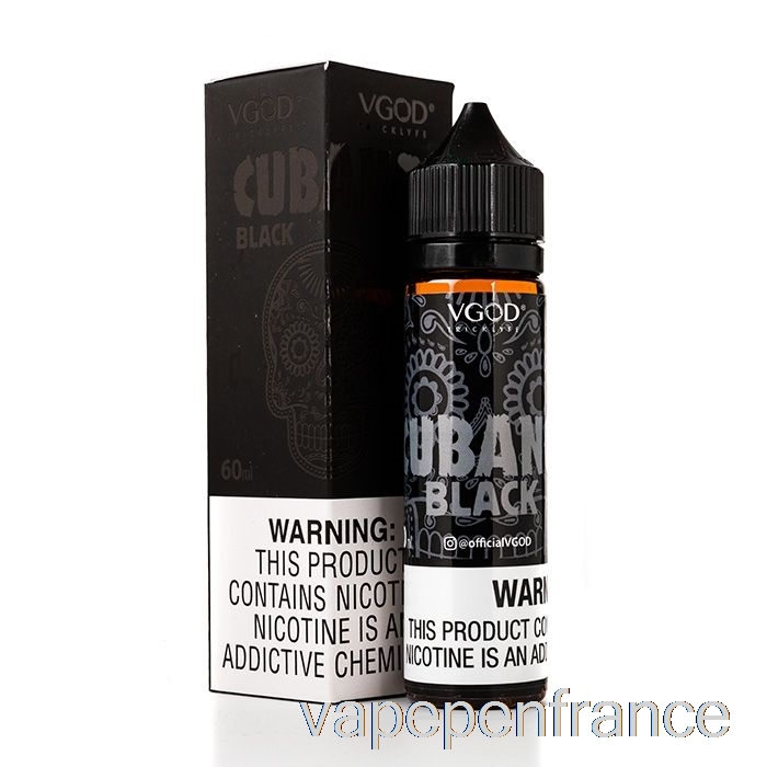 Cubano Noir - E-liquide Vgod - Stylo Vape 60ml 3mg